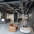 Modern Hair Salon Interior With Gray Reception Desk Mirrors Styling Chairs And Brown Furniture