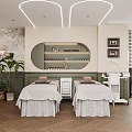 Elegant Beauty Hair Salon Interior With Comfortable Chairs Workstations And Stylish Lighting