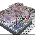 Colorful Indoor Playground Equipment With Slides Trampolines Climbing Frames And Ball Pit