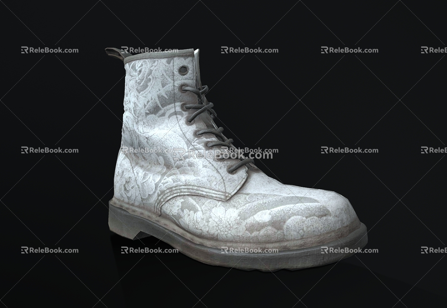 Next Generation Boots Medium Boots Leather Boots PBR White Boots 3d model