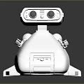 White Desktop Smart Robot With Camera Eyes And Movable Arms For Computer Users