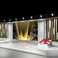 Stage Dance Lecture Simple 3d model