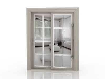 Jianou solid wood door interior door 3d model