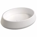 White Modern Oval Bathroom Washbasin With Smooth Sleek Surface Design