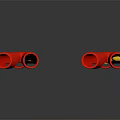 Tissue System with Y Shaped Red Branches Showing White and Yellow Flow Structures