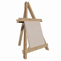 Wooden Easel With Blank Canvas For Art Painting Supplies And Tools