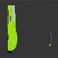 Neon Green Game Boy Color Portable Electronic Gaming Device Displaying Game Interface