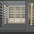 Wine Cellar Interior Design With Wooden Racks Neatly Arranged Wine Bottles And Warm Lighting