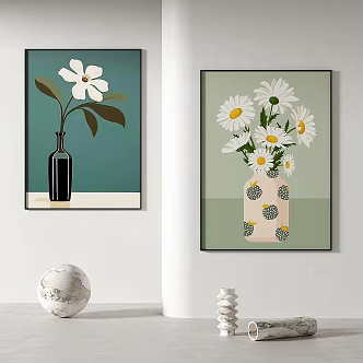 Simple abstract decorative painting 3d model