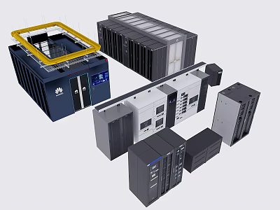 Huawei Industrial Equipment Featuring Control Units Cabinets Modules And Panels For Automation Systems 3d model