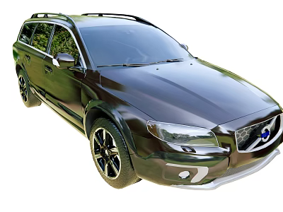 Black Volvo SUV Exterior Featuring Roof Rack And Black Wheels Design 3d model