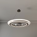 Modern Lighting Combination With Sleek Square Round Ceiling Pendant LED Fixtures 3d model