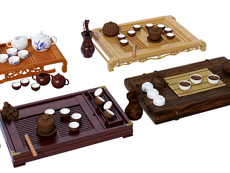 New Chinese Tea Table Tea Table Tea Table Kung Fu Tea Set Tea Sea 3d model