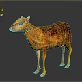 Small Orange And Brown Deer Like Animal With Shiny Fur Standing On Dark Background