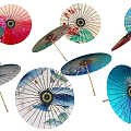 Colorful Traditional Oil Paper Umbrellas With Floral Patterns And Various Designs
