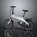 White Folding Bicycle With Modern Design Black Seat And Lightweight Aluminum Frame