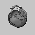 Military Green Aviation Helmet With Reflective Visor Headphones And Safety Straps