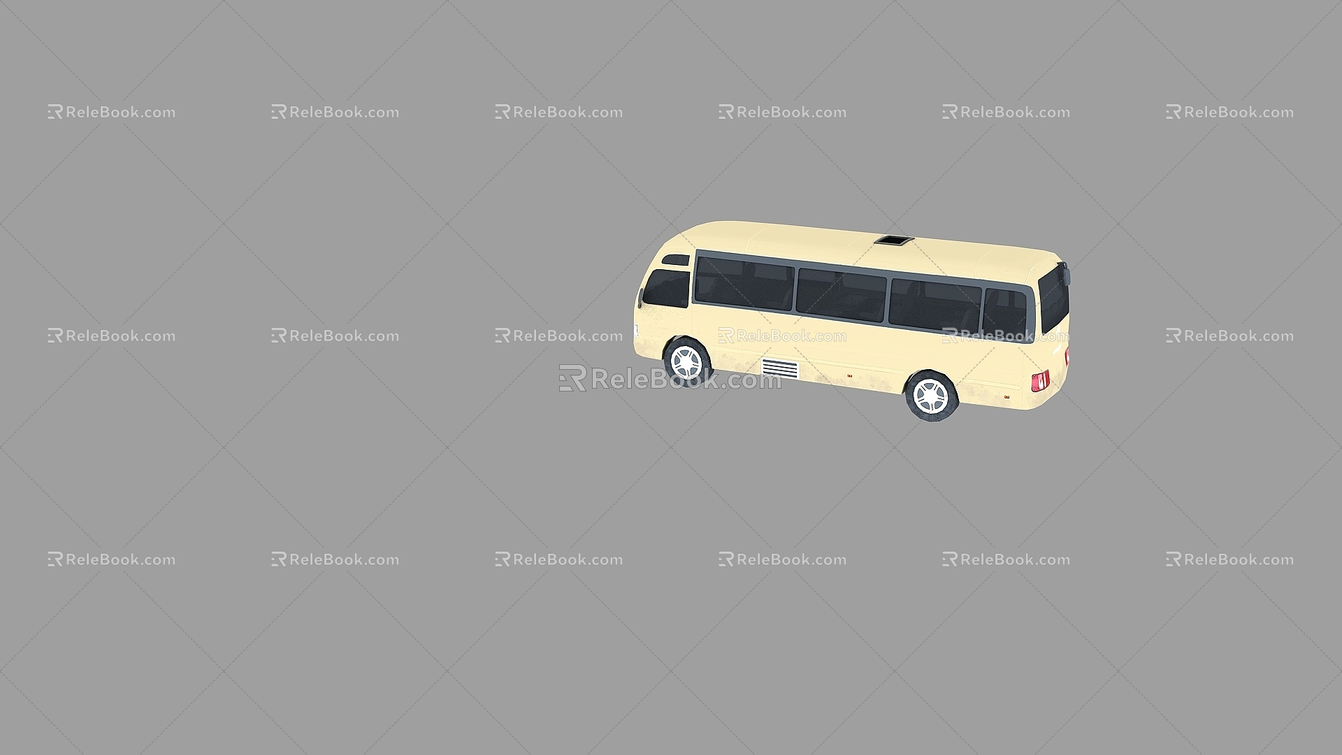 minibus bus toyota bus bus coach bus 3d model