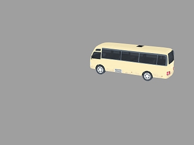 minibus bus toyota bus coach bus 3d model