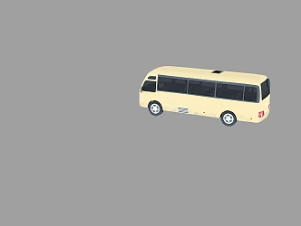 minibus bus toyota bus coach bus 3d model
