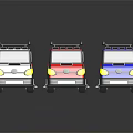 Colorful Cartoon Style Kids Storage Carts In White Red Blue With Reflective Base