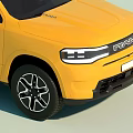 Stylish Yellow Pickup Truck With Modern Design Black Roof And LED Headlights