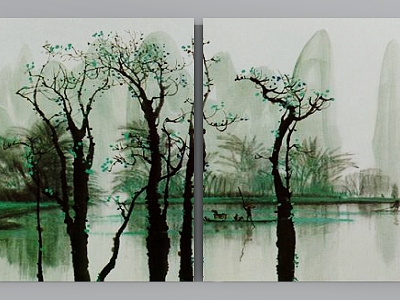 New Chinese Painting Landscape model