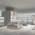 211 Luxury Brand Retail Store With Glass Display Cases And Central Counter