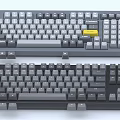 Custom Full Size Mechanical Computer Keyboards with Yellow Orange Keycaps and Colorful Design
