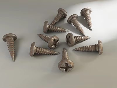 Metal Phillips Head Screws as Essential Hardware Tools for Construction And Repair 3d model