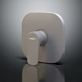 Modern Minimalist Sleek Metal Door Handle With Square Base And Round Knob Design