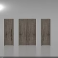 Natural Brown Wooden Swing Doors With Wood Grain And Interior Panel Design