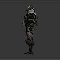Detailed Futuristic Sci Fi Armored Suit With Helmet And Body Design Elements 3d model