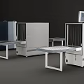 Public Facility Modern Security Screening Equipment With Conveyor Belt Systems 3d model