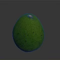 Ripe Green Avocado With Brown Specks And Smooth Surface On Gray Background