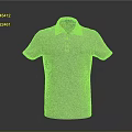 Heather Gray Short Sleeve Polo Shirt With Collar And Chest Logo