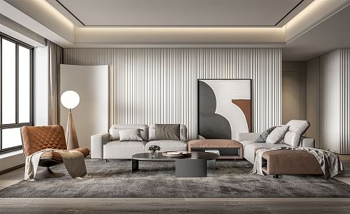 modern living room 3d model