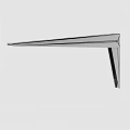 Modern White Iron L Shaped Bracket Heavy Duty Wall Mounted Shelf Support 3d model