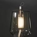Modern Table Lamp With Clear Glass Shade And Soft Warm Light For Home Decor