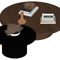 Middle ancient style coffee table combination 3d model