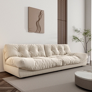 modern double sofa 3d model