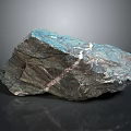 Natural Blue Green Gray Stone Texture On Wooden Surface With Reflective Finish