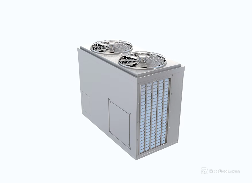 High Performance Air Conditioner Fan With Dual Fans And Metal Casing 3d model 