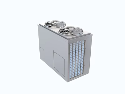High Performance Air Conditioner Fan With Dual Fans And Metal Casing 3d model