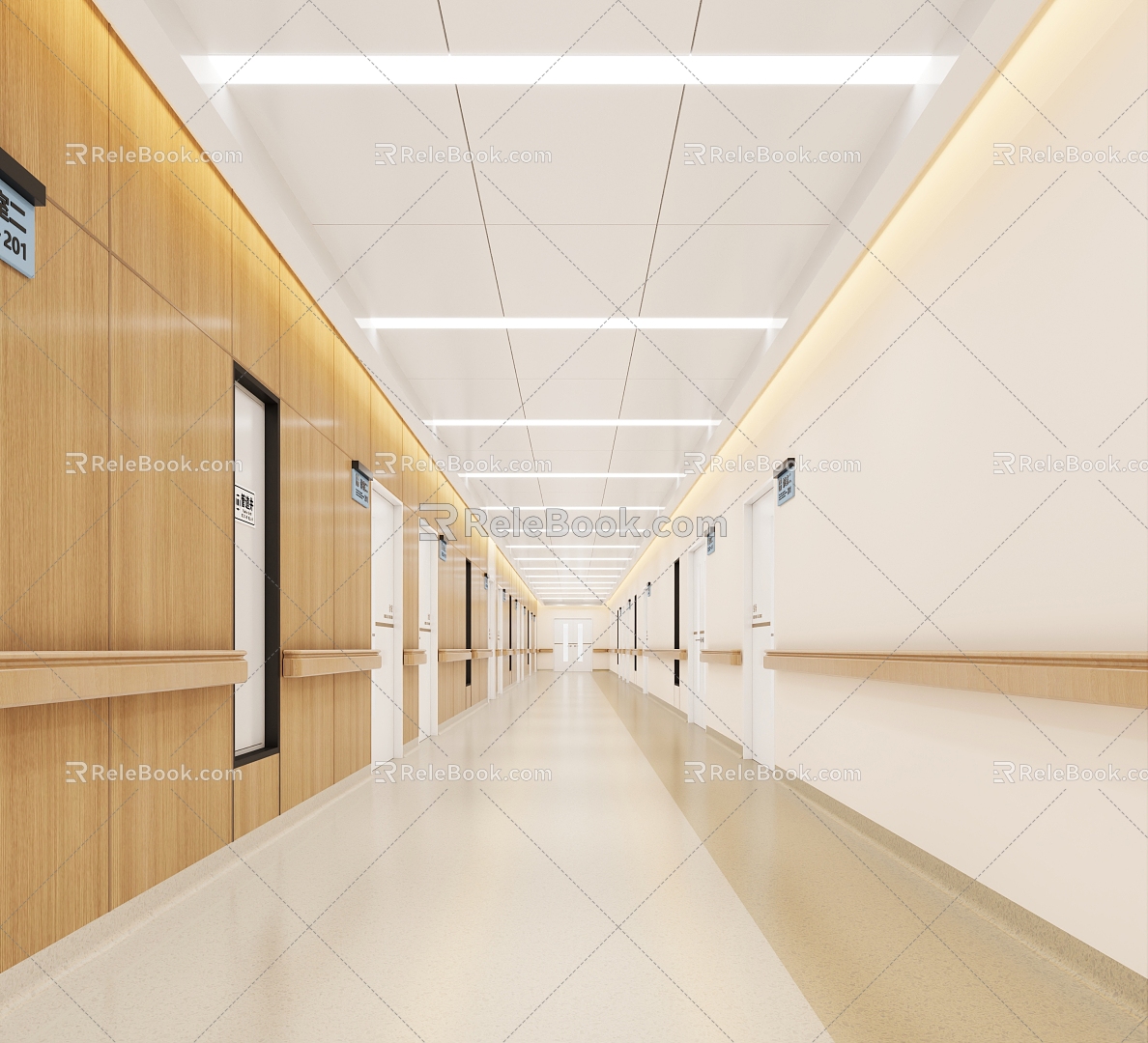 Modern Corridor Hospital Corridor 3d model