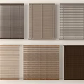 Various Styles of Wooden Window Blinds in Different Natural Colors