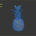 Fresh Ripe Pineapple With Green Leafy Top And Yellow Textured Skin On Black Reflective Surface