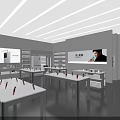 Xiaomi Digital Store Interior Showcasing Display Tables Shelves And Digital Products