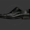 Classic Black Leather Dress Shoes With Lace Up Design For Formal Occasions