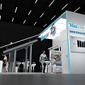Timesolar 25 Modern Exhibition Booth With Solar Panels Display And Staff Lighting